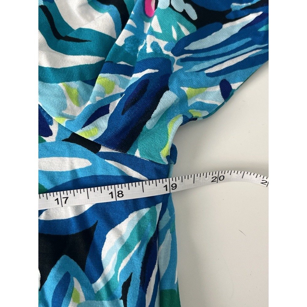Lilly Pulitzer Ophelia Swing Dress Large Maldives Hype It Up NWT Green Blue - Picture 7 of 11
